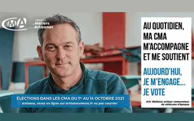 Elections Chambre de Métiers et de l’Artisanat du 1er au 14 octobre : Je vote !