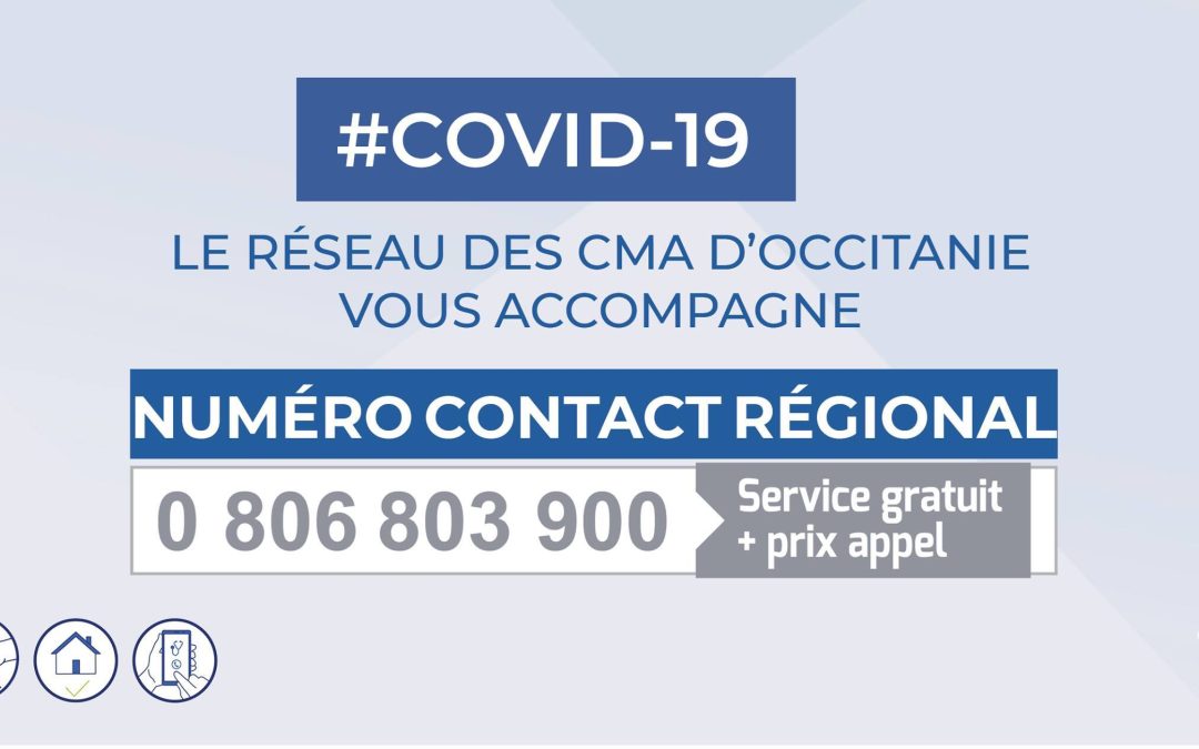 Le réseau des CMA de la Région d’Occitanie soutient les artisans impactés par le confinement.
