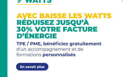 Vous êtes une entreprise TPE/PME, adhérez gratuitement à “Baisse les Watts”