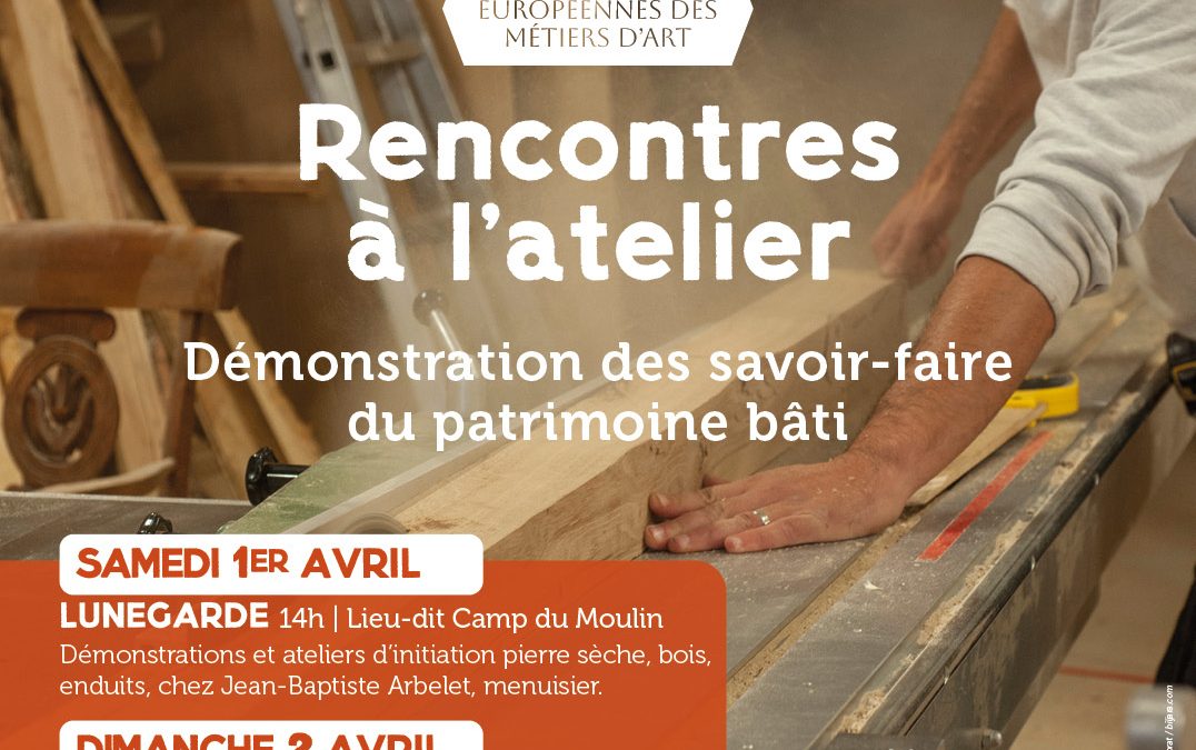 Journées Européennes des Métiers d’Art – 1er et 2 avril 2023