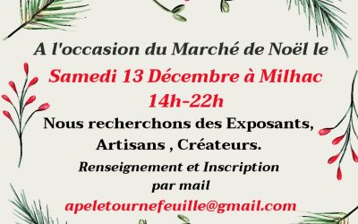 Appel à candidatures : Marché de Noël à Milhac