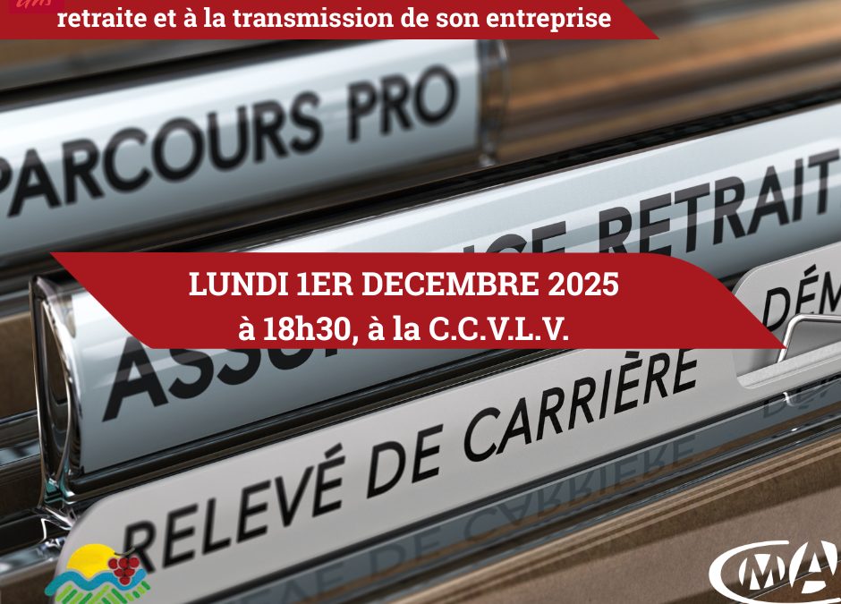 Réunion d’infos : Se préparer à la retraite et à la transmission de son entreprise